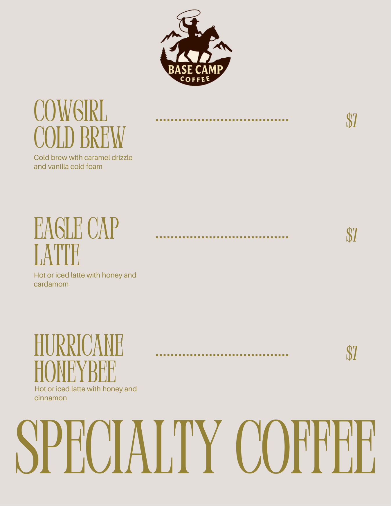 Coffee shop menu and merch — page 2 of 5